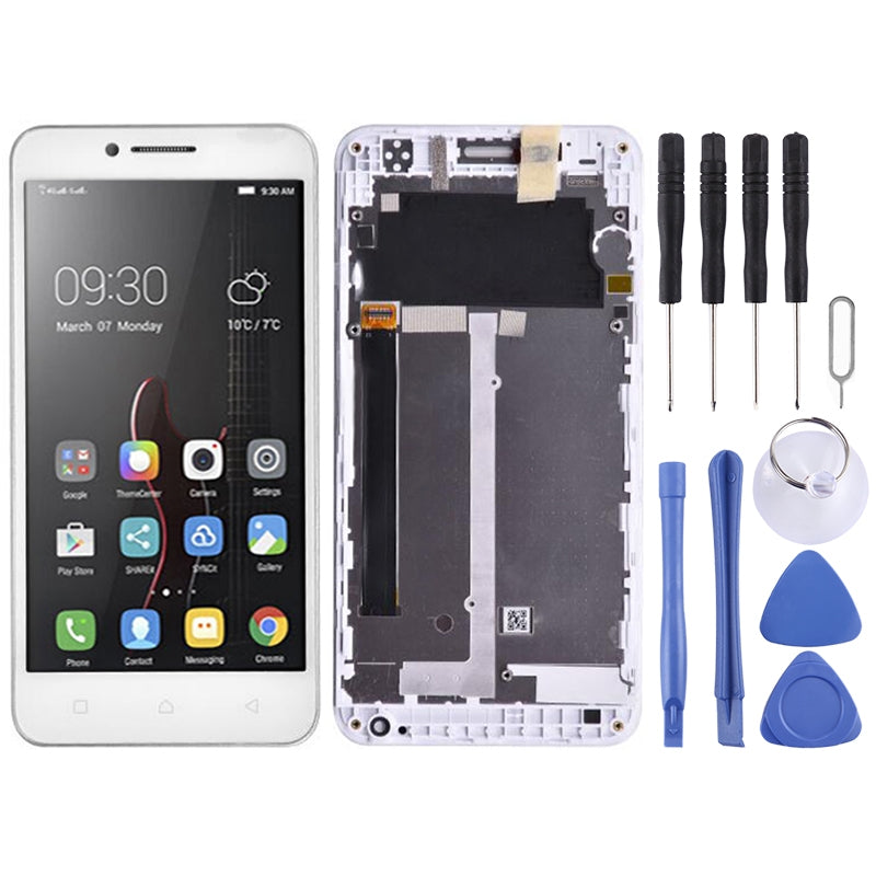 Full Screen LCD + Touch + Frame Lenovo Vibe C A2020 A2020a40 White