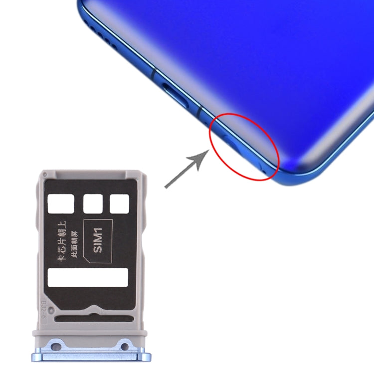 Plateau de carte SIM + Plateau de carte SIM pour Huawei Honor V30 Pro / Honor V30 (Argent)