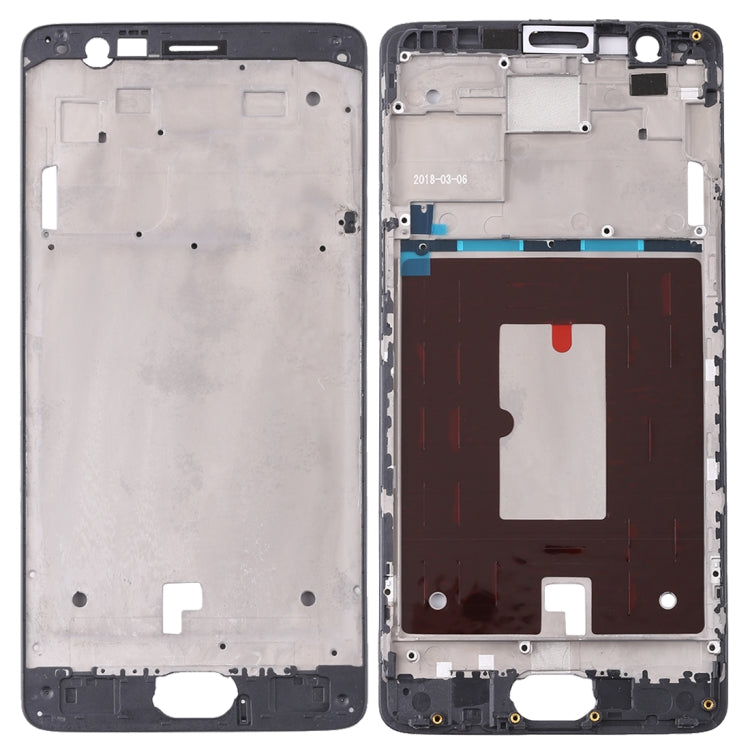 Placa de Bisel de Marco LCD de Carcasa Frontal Para OnePlus 3 / 3T / A3003 / A3000 / A3100 (Negro)