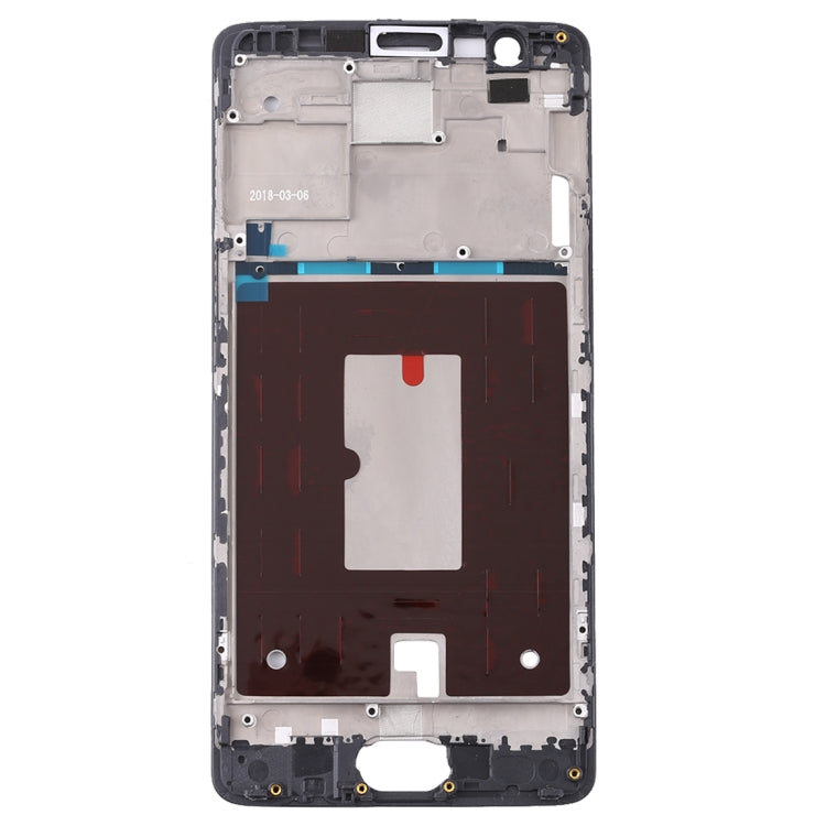 Placa de Bisel de Marco LCD de Carcasa Frontal Para OnePlus 3 / 3T / A3003 / A3000 / A3100 (Negro)