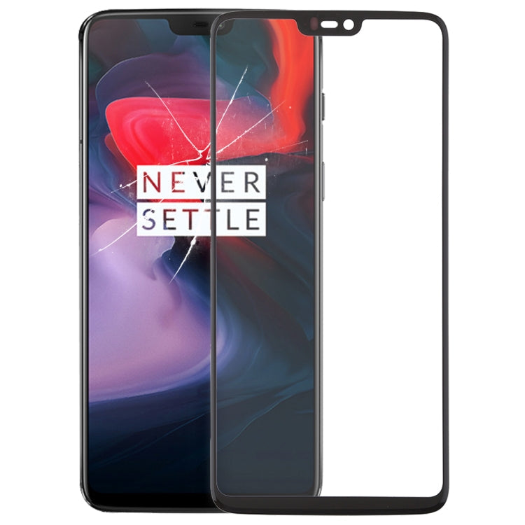 Front Screen Outer Glass Lens for OnePlus 6 (Black)