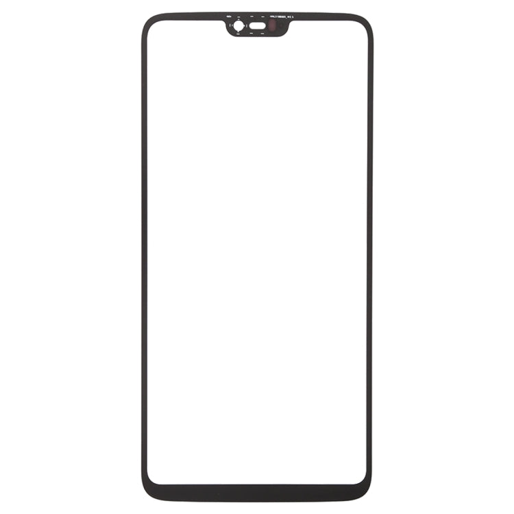 Lente de Cristal Exterior de la Pantalla Frontal Para OnePlus 6 (Negro)