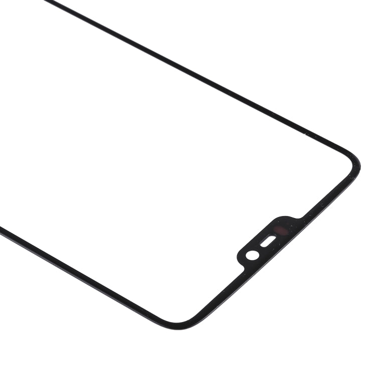 Lente de Cristal Exterior de la Pantalla Frontal Para OnePlus 6 (Negro)