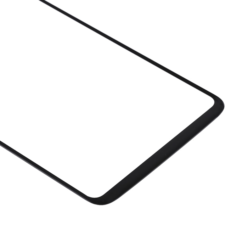 Lentille en verre extérieure de l'écran avant pour OnePlus 6 (noir)