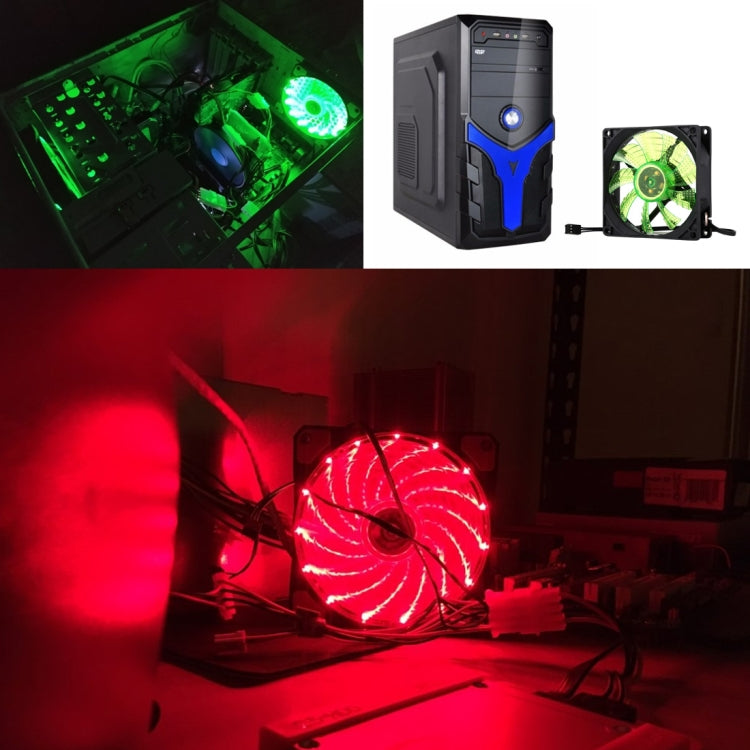 Ventilador de enfriamiento de computadora de 9 pulgadas y 3 pines con Luz entrega de Color aleatorio. (Verde)