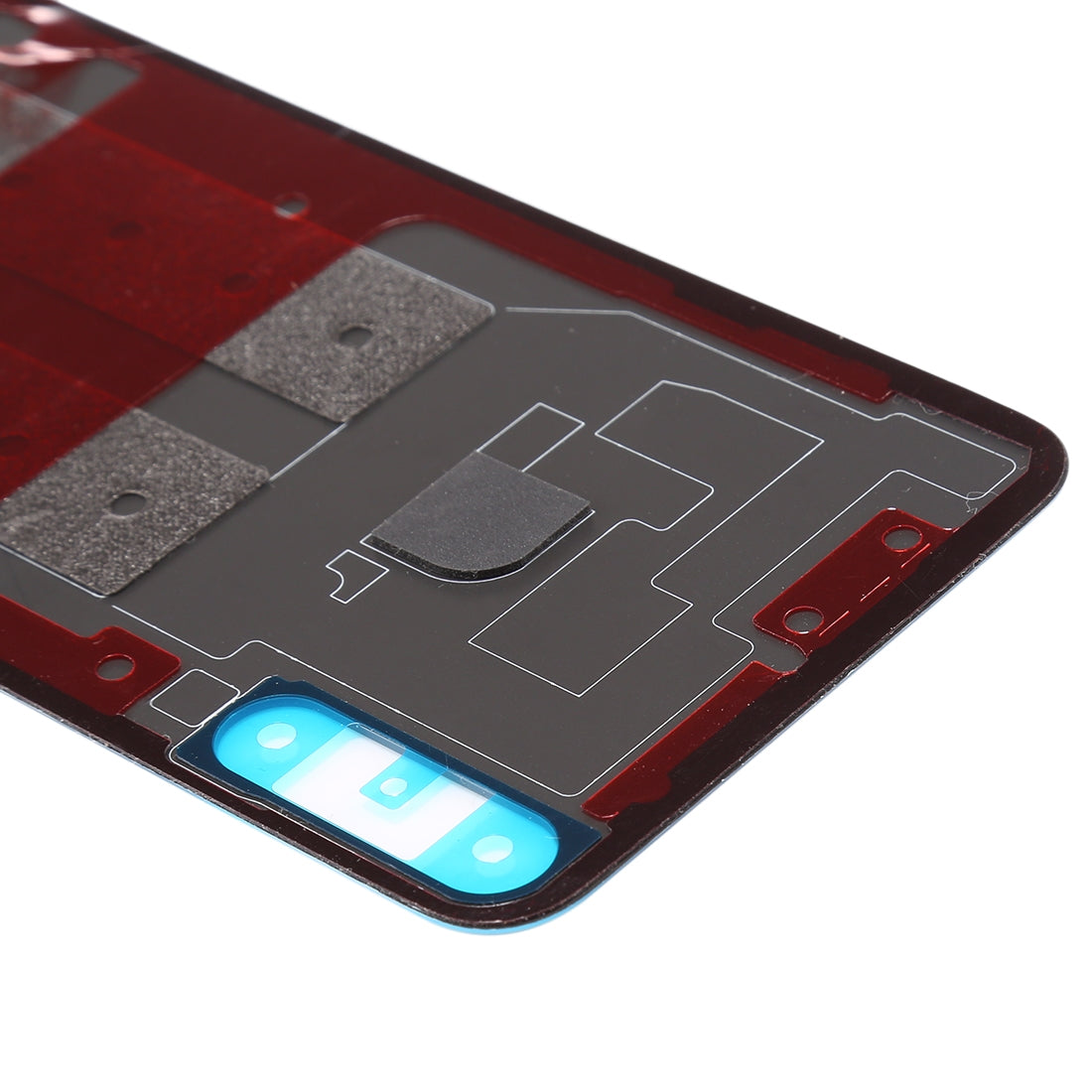 Cache Batterie Coque Arrière Huawei Enjoy 10 Rouge