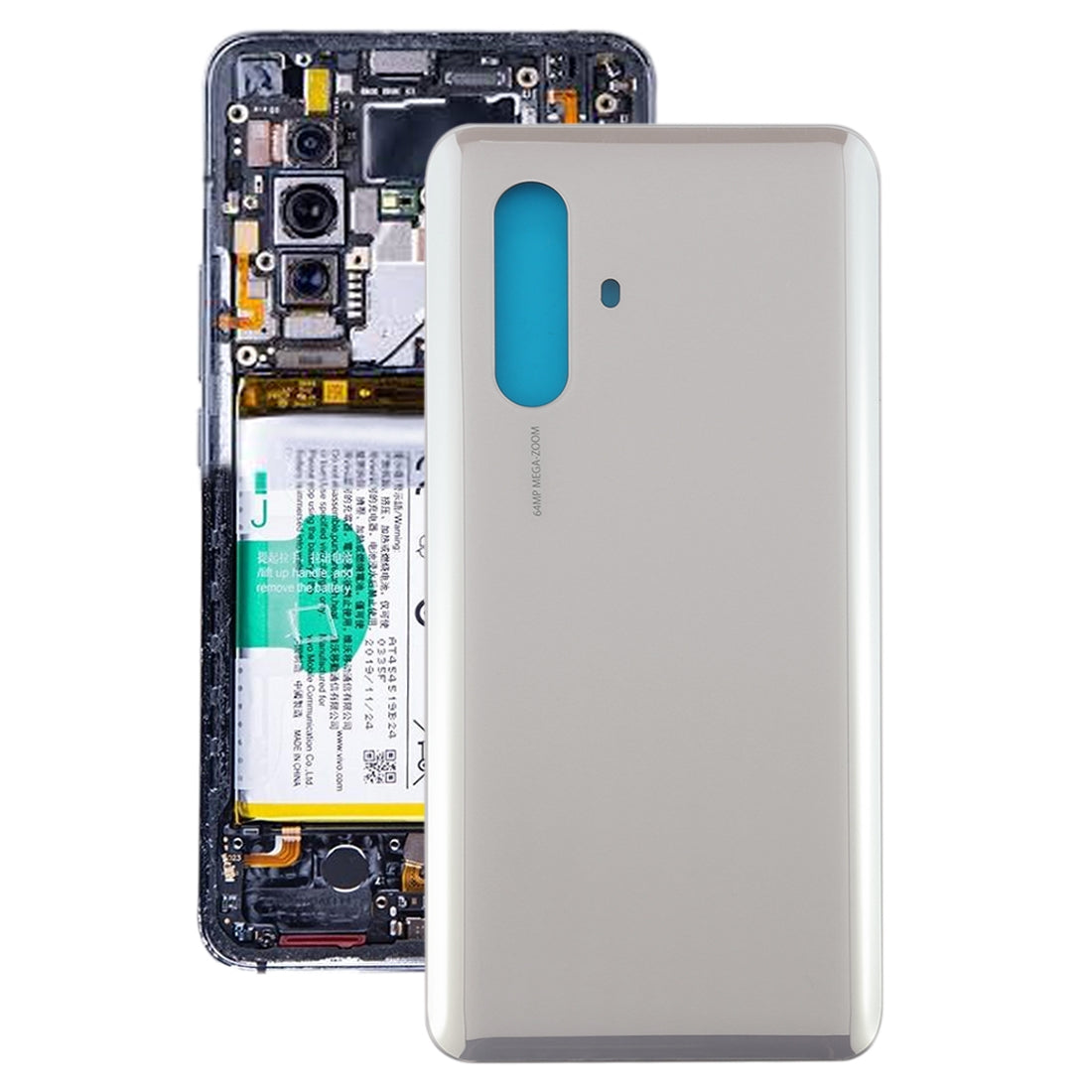 Battery Cover Back Cover Vivo X30 5G Silver