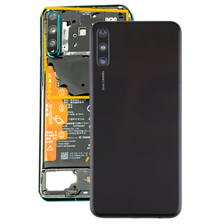 Coque Arrière de Batterie d'Origine avec Touches Latérales pour Huawei Enjoy 10E (Noir)
