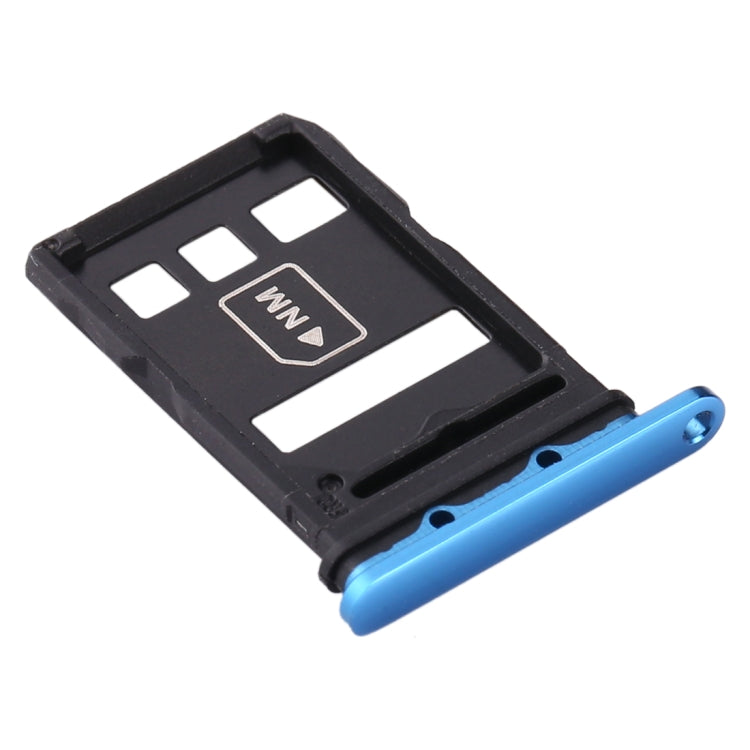 SIM Card Tray + NM Card Tray For Huawei P40 (Blue)