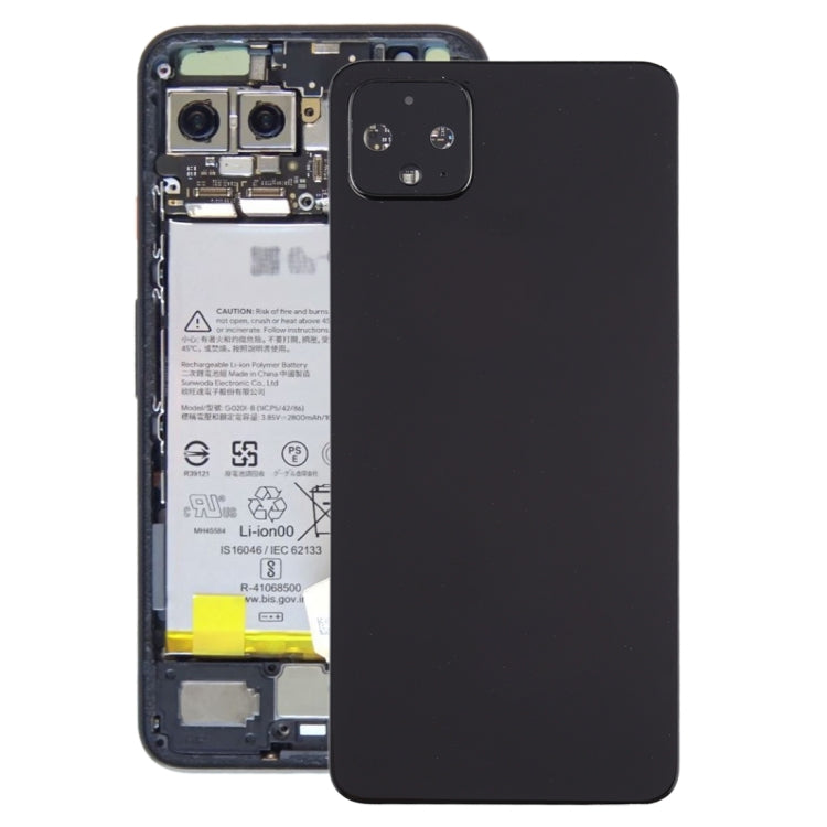 Tapa Trasera de Batería con Tapa de Lente de Cámara Para Google Pixel 4XL (Negro)