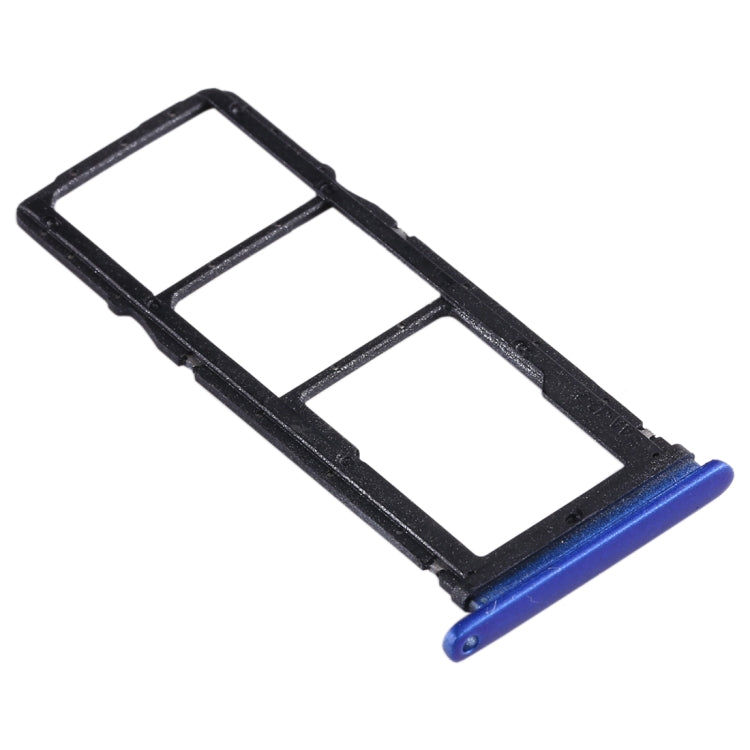 Plateau de carte SIM + plateau de carte SIM + plateau de carte Micro SD pour Huawei Enjoy 10 / Honor Play 3 (bleu foncé)