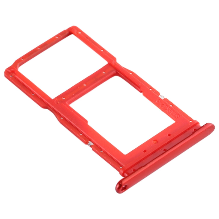 Plateau de carte SIM + plateau de carte SIM / plateau de carte Micro SD pour Huawei Enjoy 10 Plus (rouge)