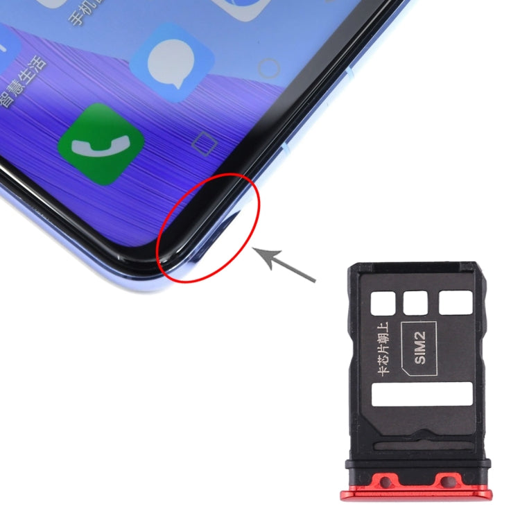 SIM Card + SIM Card Tray for Honor V30 Pro / Honor V30 (Red)