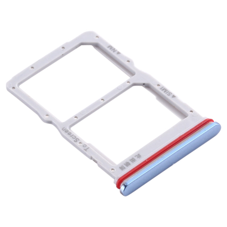 SIM Card Tray + NM Card Tray for Huawei Honor 30S / Nova 7 SE (Blue)