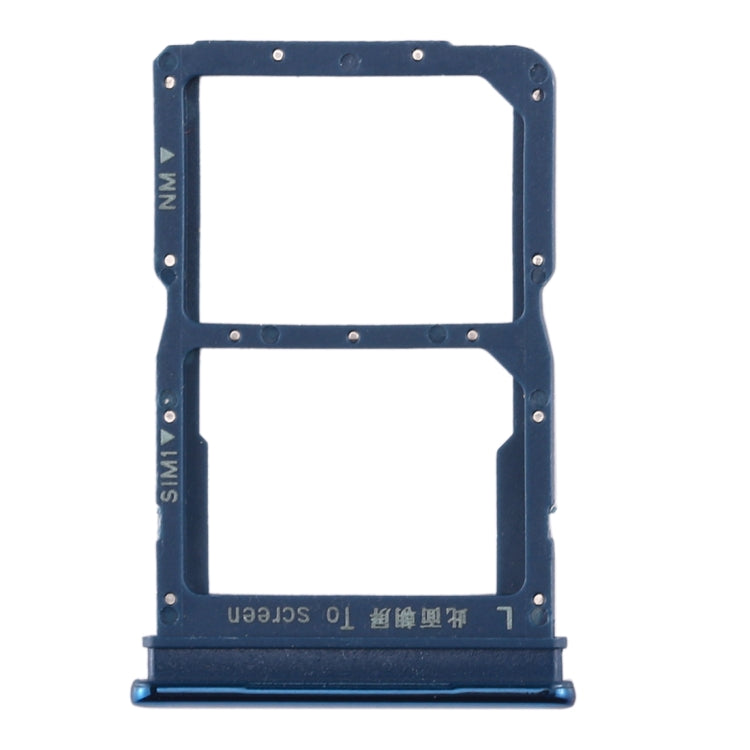 Plateau de carte SIM + plateau de carte NM pour Huawei Honor 20 Lite (Bleu)