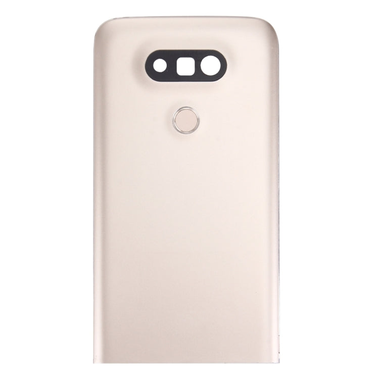 Coque arrière en métal pour LG G5 avec objectif de caméra arrière et bouton d'empreinte digitale (doré)