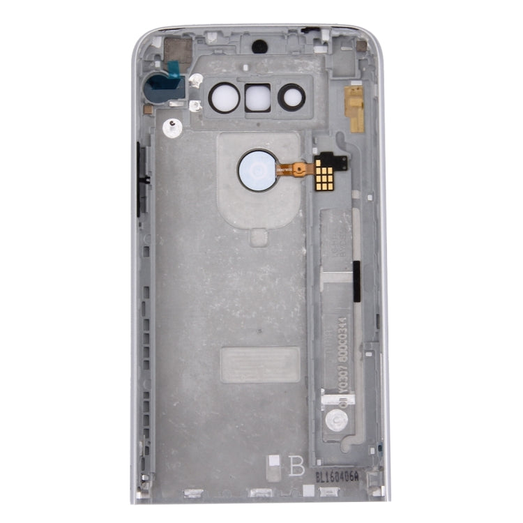 Coque arrière en métal avec objectif de caméra arrière et bouton d'empreinte digitale pour LG G5 (Argent)