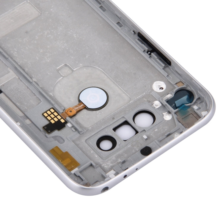 Coque arrière en métal avec objectif de caméra arrière et bouton d'empreinte digitale pour LG G5 (Argent)