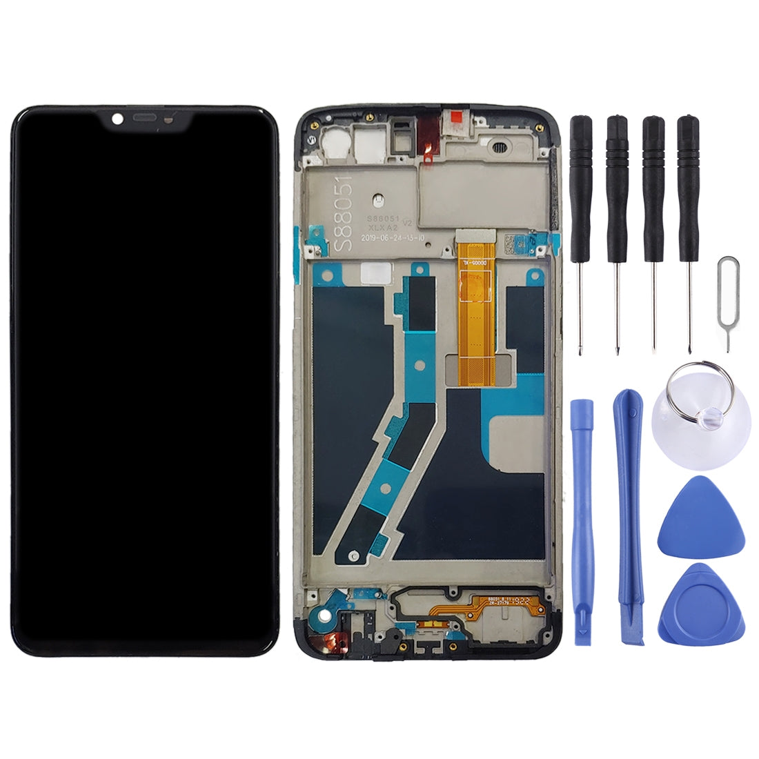 Pantalla Completa LCD + Tactil + Marco Oppo A5 A3s Negro