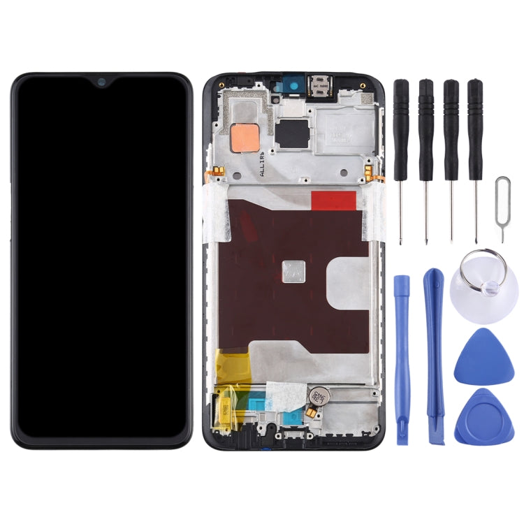 Original LCD Screen and Digitizer Full Assembly with Frame for Oppo Reno Z (Black)