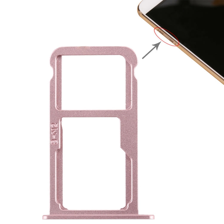 SIM Card Tray + SIM Card / Micro SD Card Tray for Huawei G9 Plus (Pink)