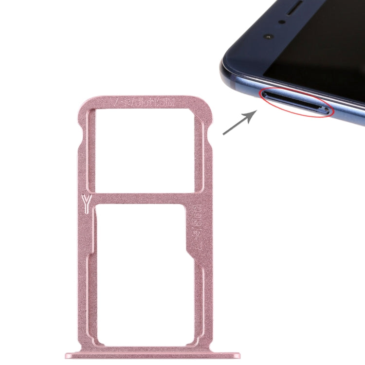 SIM Card Tray + SIM Card / Micro SD Card Tray for Huawei Honor 8 (Pink)