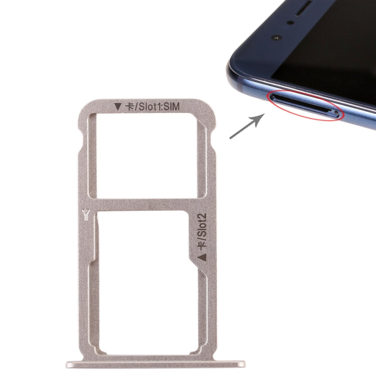 SIM Card Tray + SIM Card / Micro SD Card Tray for Huawei Honor 8 (Gold)