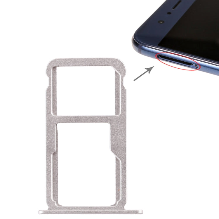 SIM Card Tray + SIM Card / Micro SD Card Tray for Huawei Honor 8 (Silver)
