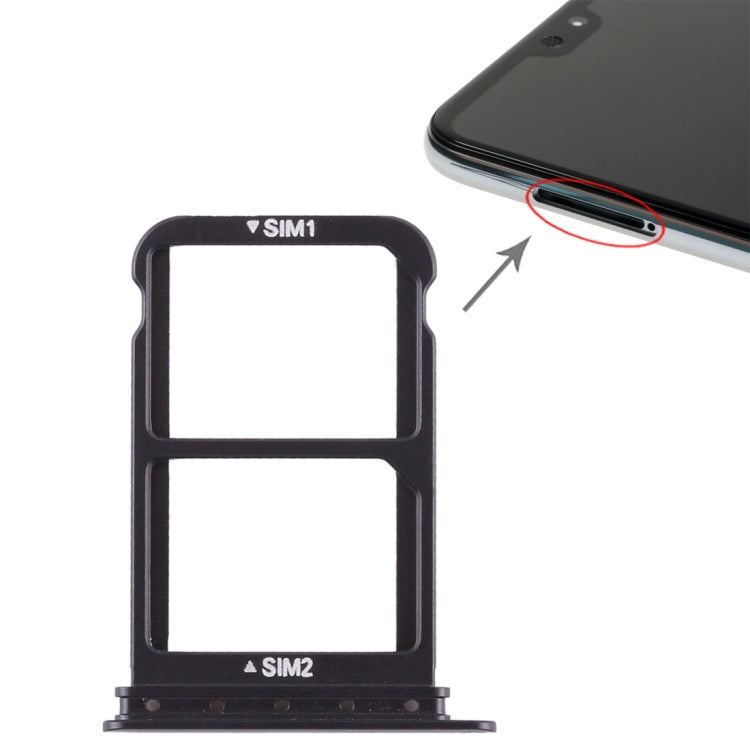 SIM Card Tray + SIM Card Tray For Huawei P20 Pro (Black)