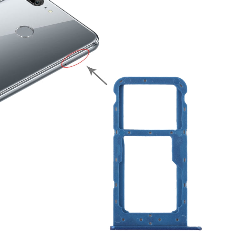 SIM Card Tray + SIM Card / Micro SD Card Tray for Huawei Honor 9 Lite (Blue)