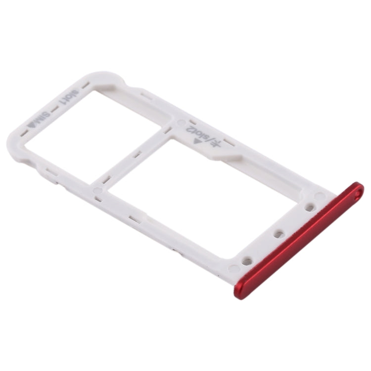 SIM Card Tray + SIM Card / Micro SD Card Tray for Huawei Enjoy 7 (Red)