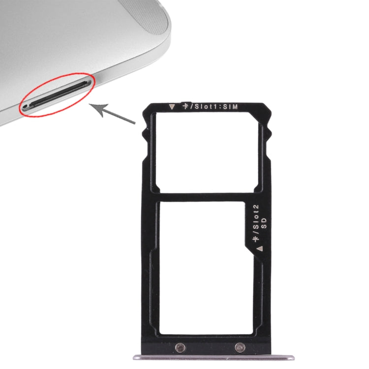 Bandeja de Tarjeta SIM + Bandeja de Tarjeta SIM / Tarjeta Micro SD Para Huawei G8 (Gris)