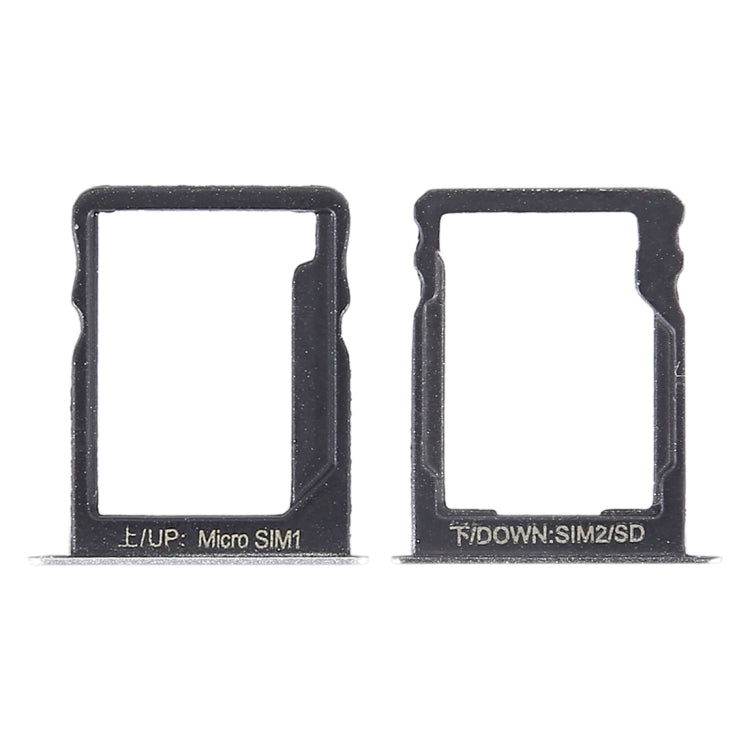 SIM Card Tray + SIM Card / Micro SD Card Tray for Huawei Enjoy 5S (Silver)