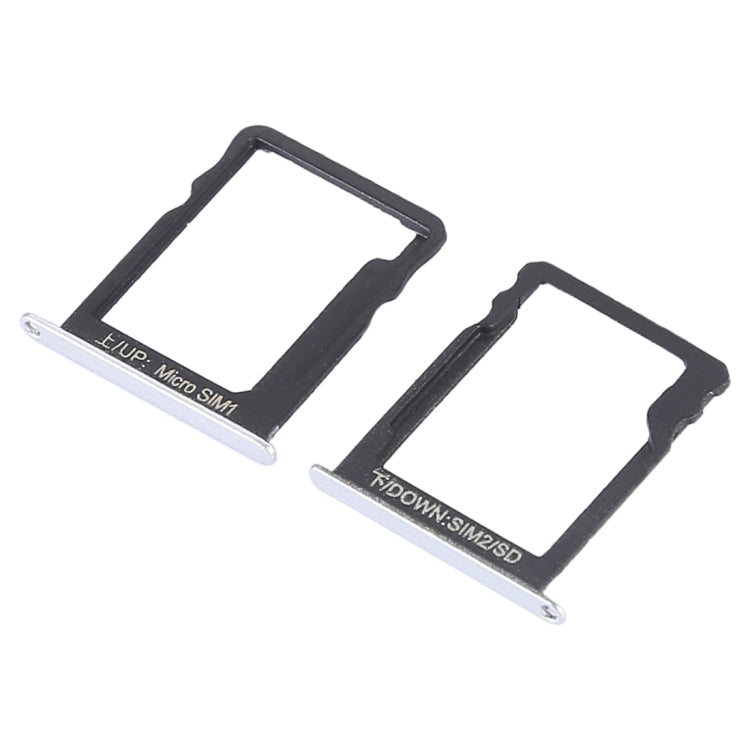 SIM Card Tray + SIM Card / Micro SD Card Tray for Huawei Enjoy 5S (Silver)