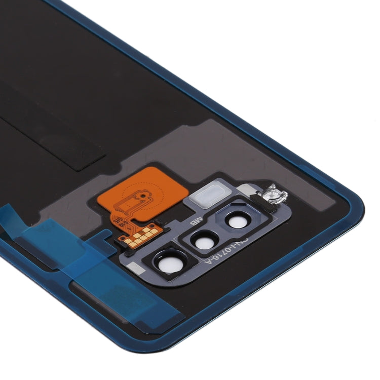 Couvercle arrière de batterie d'origine avec couvercle d'objectif d'appareil photo pour LG Q70 / LM-Q620WA LM-Q620VAB LM-Q730N (noir)