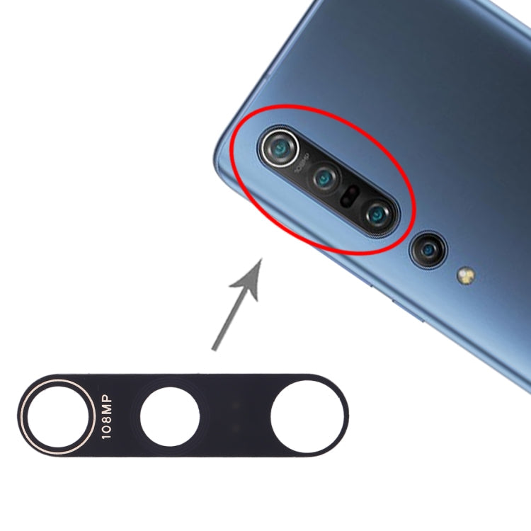 Objectif de caméra arrière 10 pièces pour Xiaomi MI 10 Pro 5G