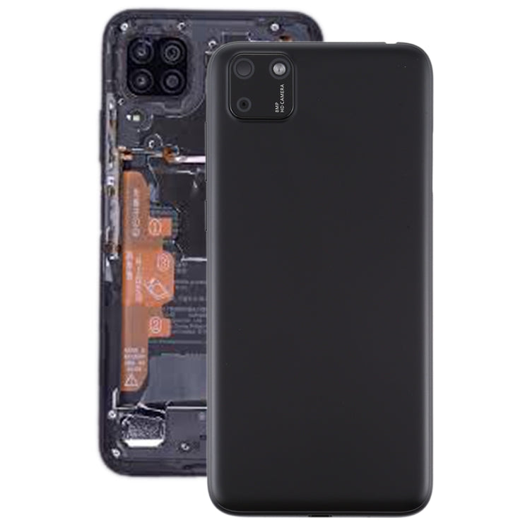 Couvercle arrière de batterie d'origine avec couvercle d'objectif d'appareil photo pour Huawei Y5p (noir)
