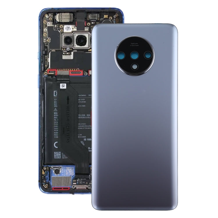 Original Battery Back Cover with Camera Lens Cover for OnePlus 7T (Silver)