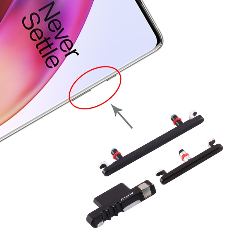Power Button and Volume Control Button for OnePlus 8 (Black)