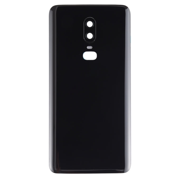 Coque arrière de batterie à surface lisse pour OnePlus 6 (noir)