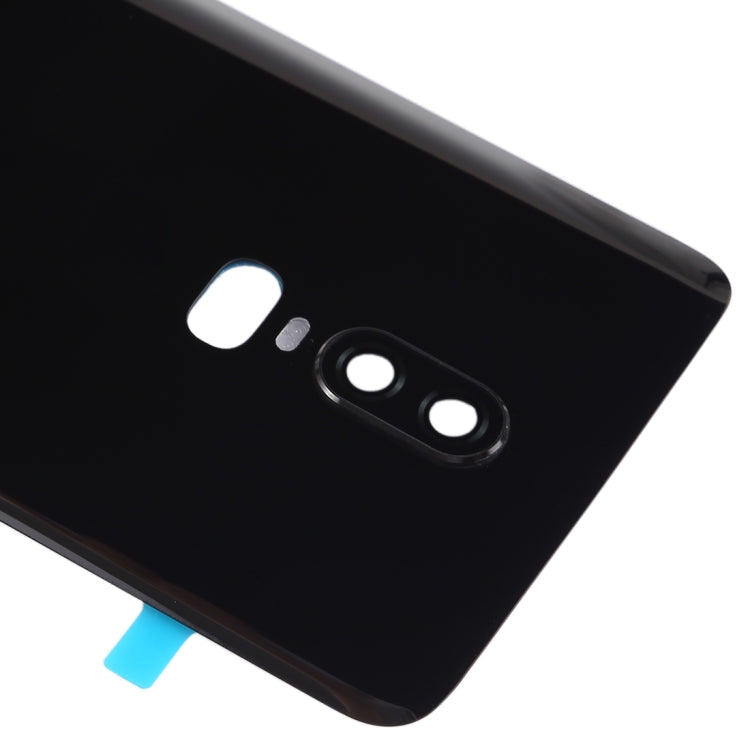 Coque arrière de batterie à surface lisse pour OnePlus 6 (noir)