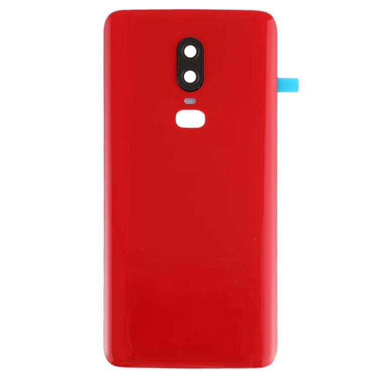 Tapa Trasera de Batería de superficie lisa Para OnePlus 6 (Rojo)