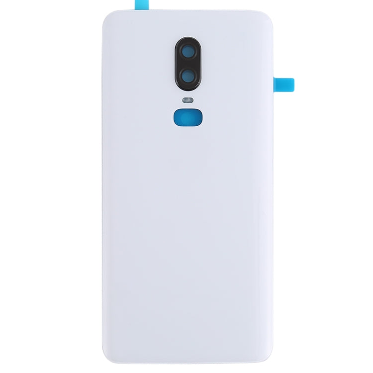 Tapa Trasera de Batería de superficie lisa Para OnePlus 6 (Blanco)