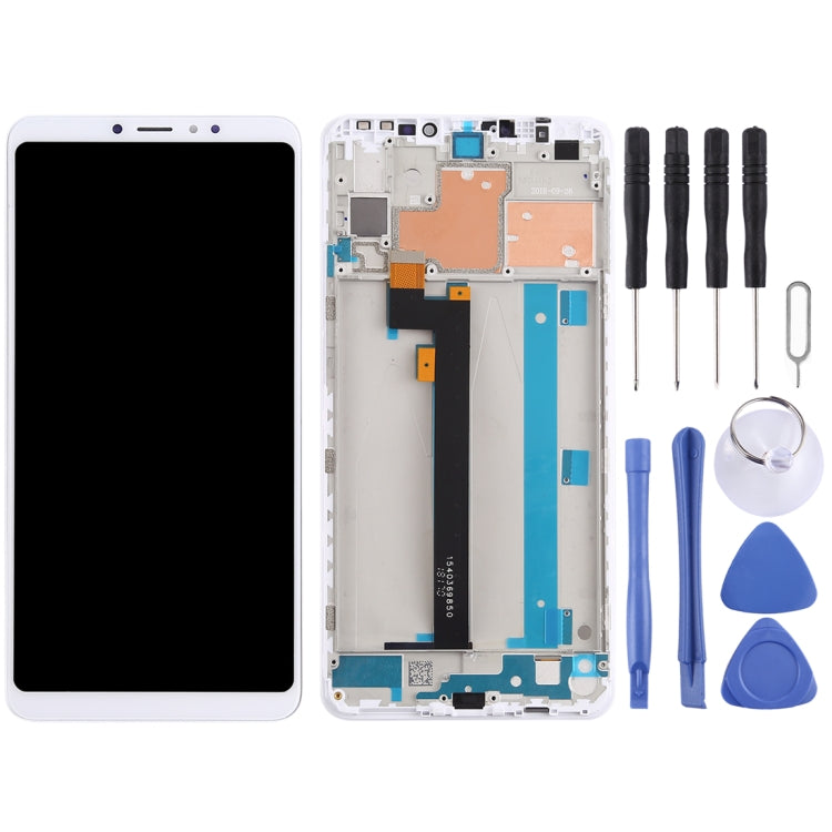 LCD Screen and Digitizer Full Assembly with Frame for Xiaomi MI Max 3 (White)