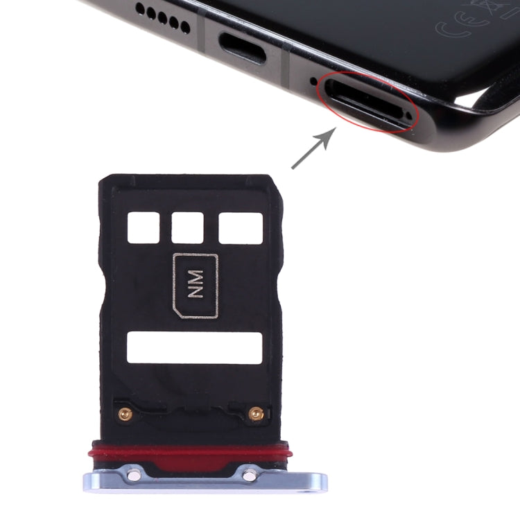 SIM Card Tray + NM Card Tray for Huawei P30 Pro (Breathable Glass)