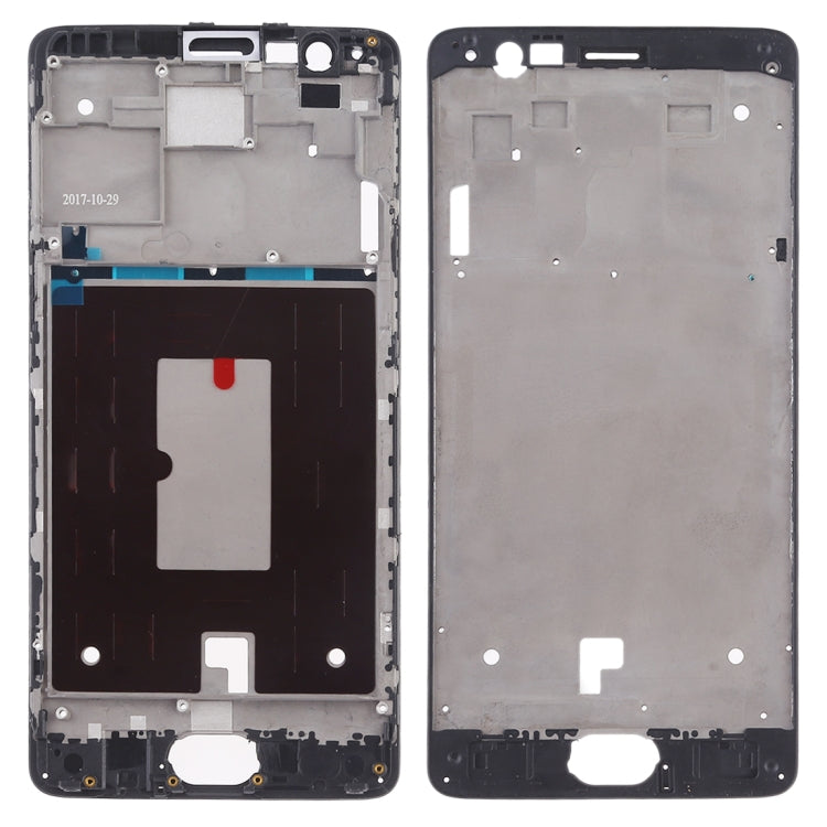 Placa de Bisel de Marco LCD de Carcasa Frontal Para OnePlus 3 (Negro)