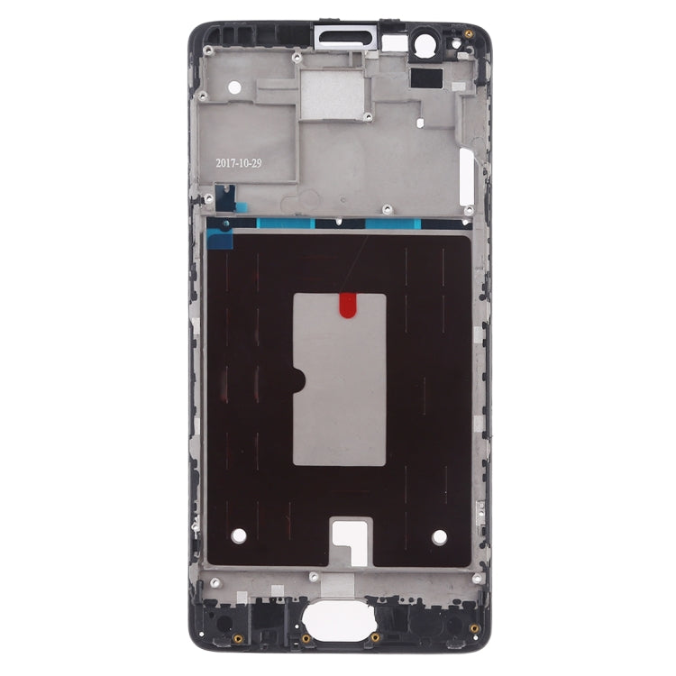 Placa de Bisel de Marco LCD de Carcasa Frontal Para OnePlus 3 (Negro)