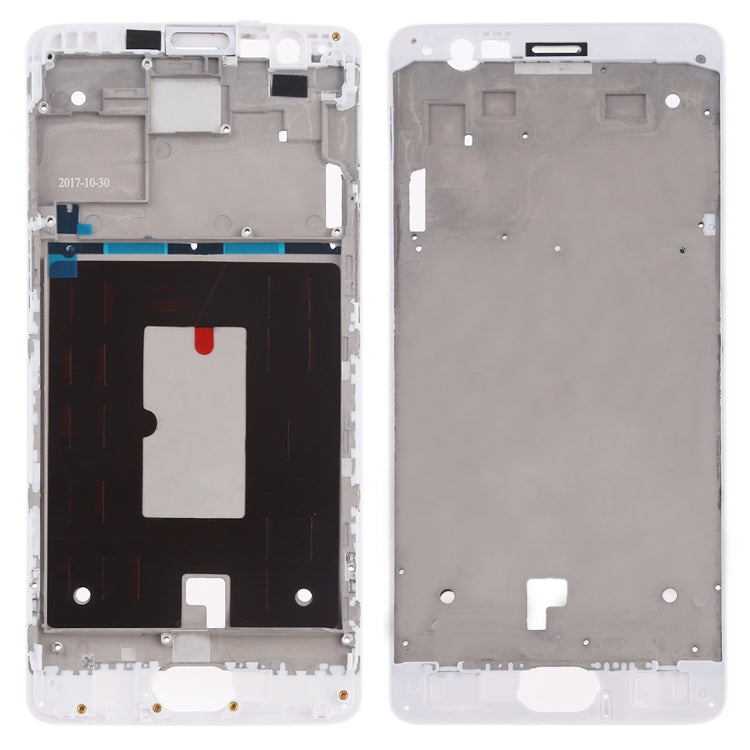 Placa de Bisel de Marco LCD de Carcasa Frontal Para OnePlus 3 (Blanco)