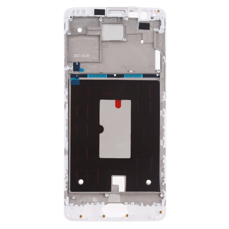 Placa de Bisel de Marco LCD de Carcasa Frontal Para OnePlus 3 (Blanco)