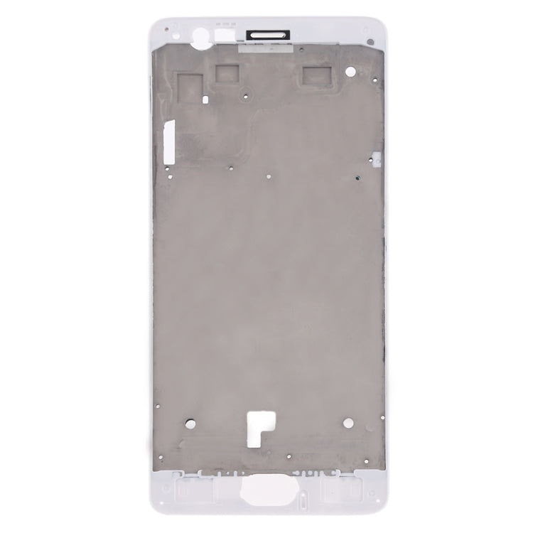 Placa de Bisel de Marco LCD de Carcasa Frontal Para OnePlus 3 (Blanco)